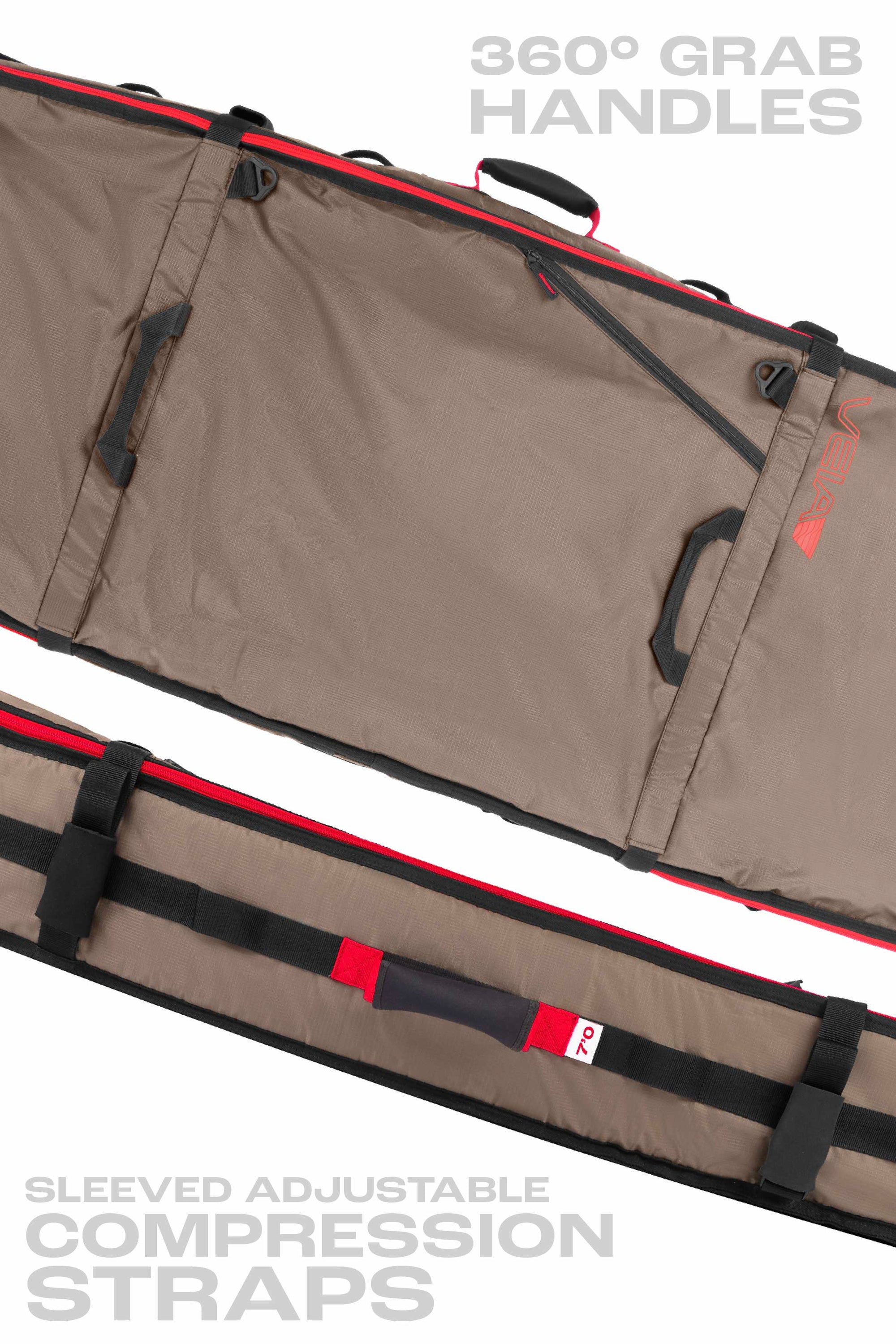 Wheeled JJF 3 Board Hybrid Travel Bag - Coyote