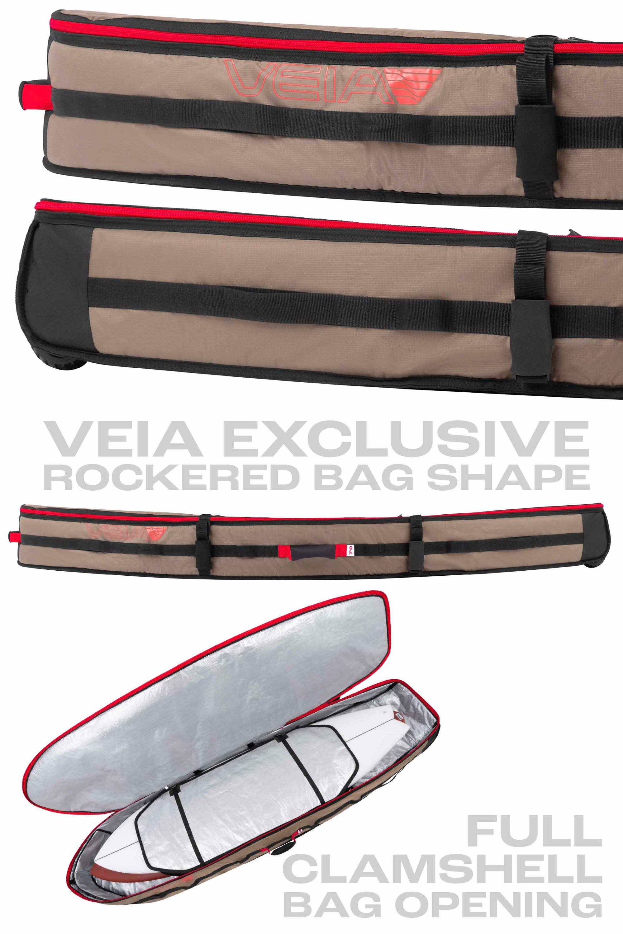 Wheeled JJF 3 Board Hybrid Travel Bag - Coyote