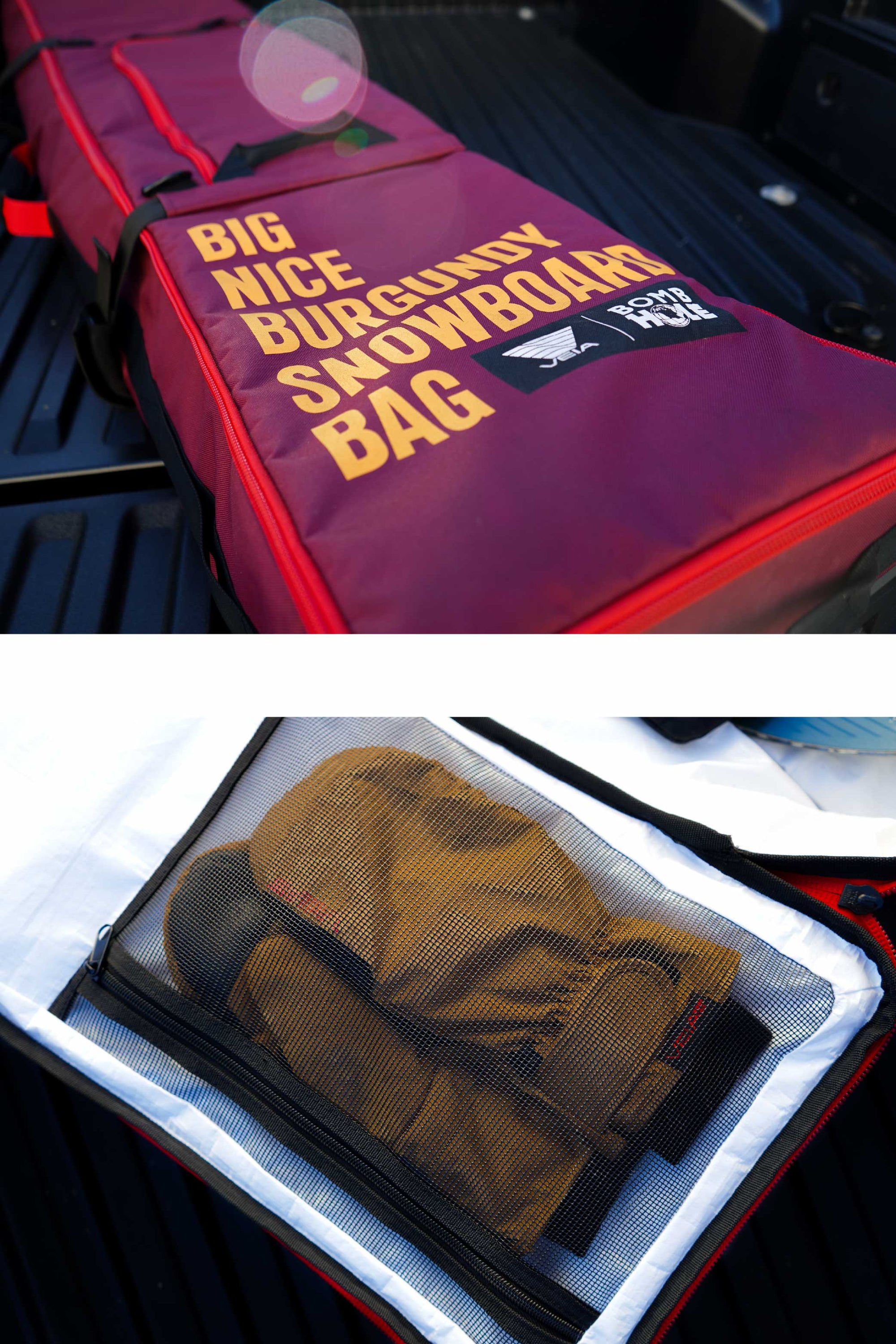 VEIA x The Bombhole™ Wheeled Snow Bag (Limited Edition) - Burgundy