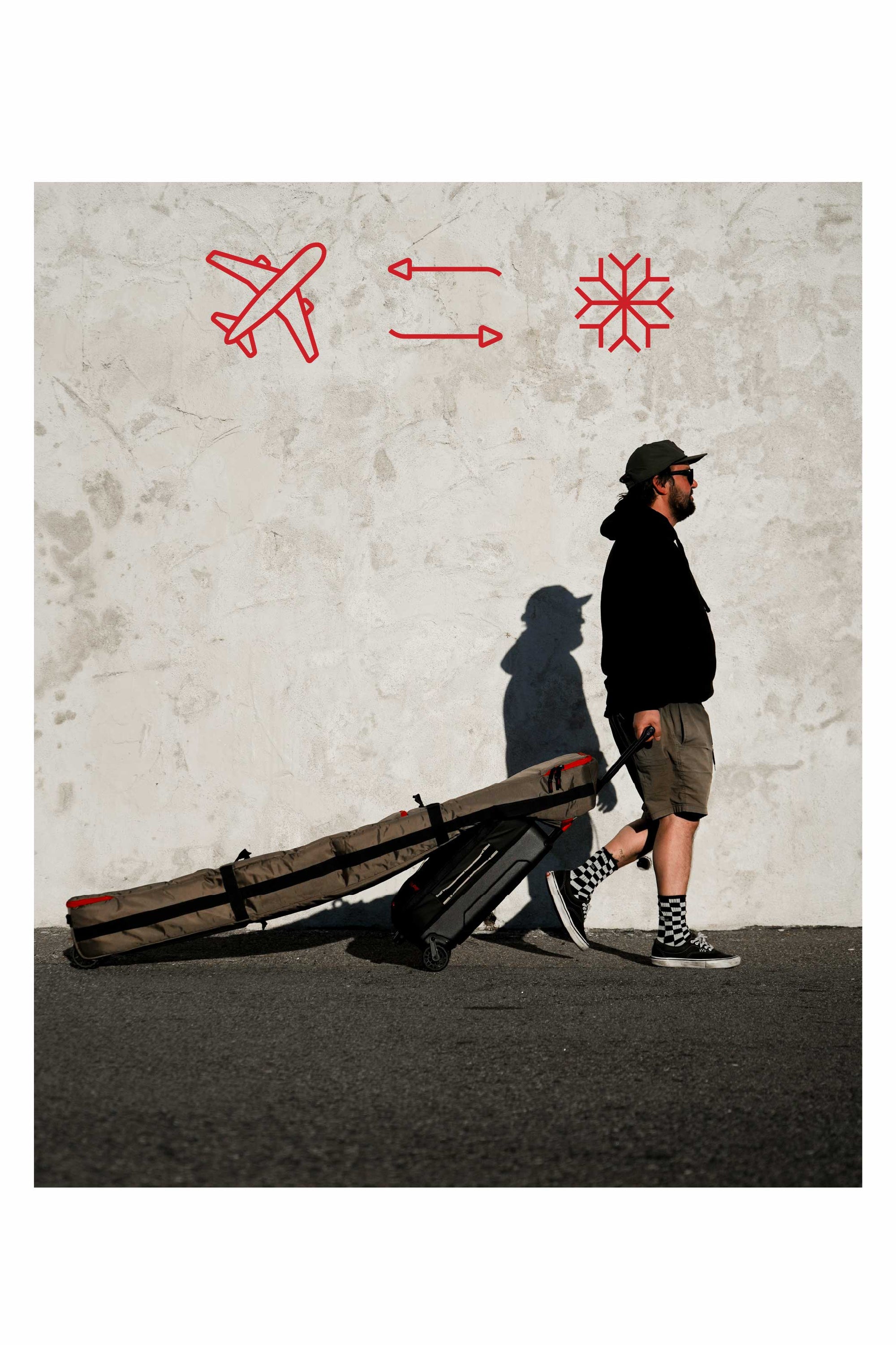 Pro Quadrant Wheeled Snow Bag - Coyote